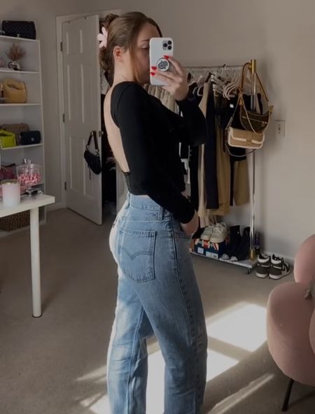 Levi Charlie low pro jeans are on sale now for $55!!! Spring break sale price. Effortless chic outfit. Hailey Bieber style. Amazon basics. Amazon outfit find. 

#LTKsalealert #LTKfit #LTKSeasonal