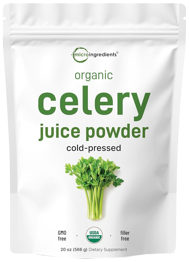 Organic Celery Juice Powder, 20 Ounce (1.25 Pound), 70 Serving, Celery Detox and Cold Pressed, Bo... | Amazon (US)