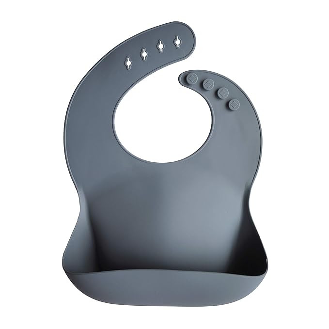 mushie Silicone Baby Bib | Adjustable Fit Waterproof Bibs (Tradewinds) | Amazon (US)