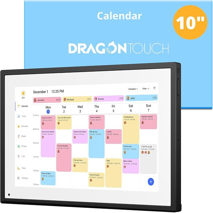 Digital Calendar Touch Screen 10 Inch, Electronic Calendar Chore Chart with 1080P Interactive Tou... | Amazon (US)