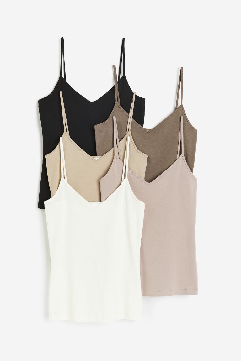 5-pack strappy tops | H&M (UK, MY, IN, SG, PH, TW, HK)