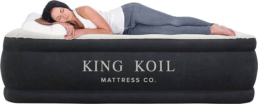 King Koil Pillow Top Plush Queen Air Mattress With Built-in High-Speed Pump Best For Home, Campin... | Amazon (US)