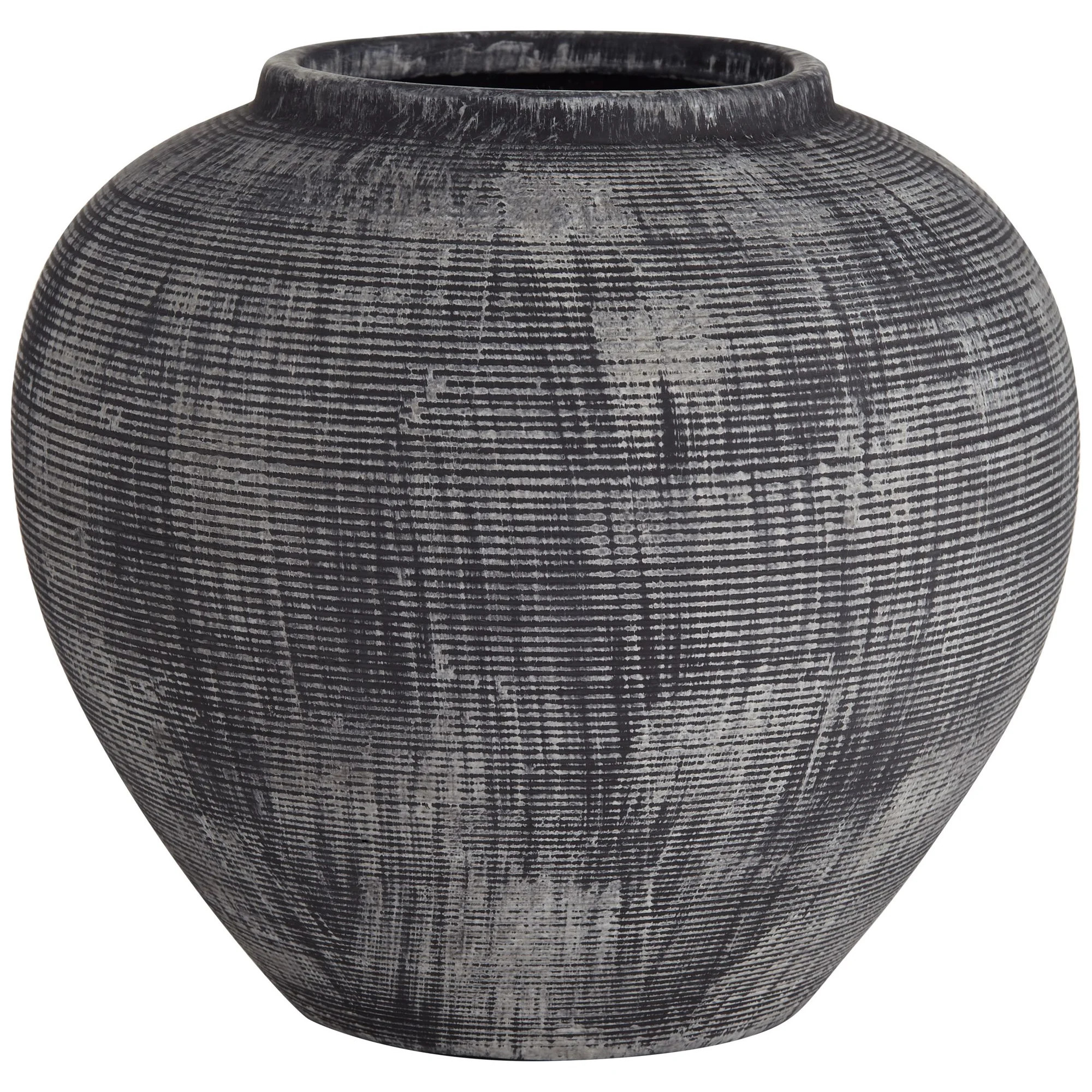 Studio 55D McGinn 9" Wide Rough Antique Black Decorative Vase | Walmart (US)