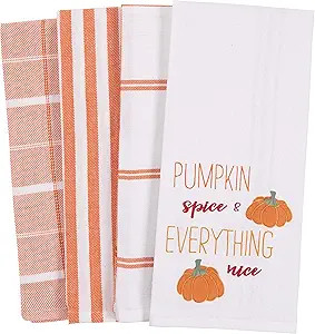 KAF Home Pantry Kitchen Holiday Dish Towel Set of 4, 100-Percent Cotton, 18 x 28-inch (Pumpkin Sp... | Amazon (US)