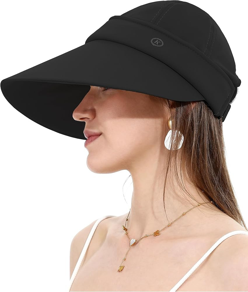 LA CARRIE Women Sun Hats Detachable Wide Brim UV Protection UPF 50+ Summer Beach Visor for Outdoo... | Amazon (US)