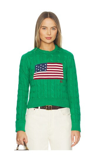 Polo Ralph Lauren Cotton Crewneck Pullover Sweater in Green. - size L | Revolve Clothing (Global)