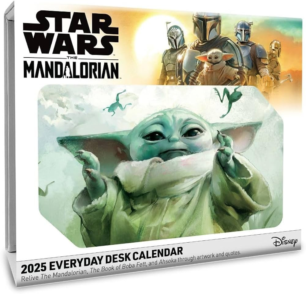 2025 Calendar Star Wars The Mandalorian Page to View Block Desk Calendar Official Product: Origin... | Amazon (UK)