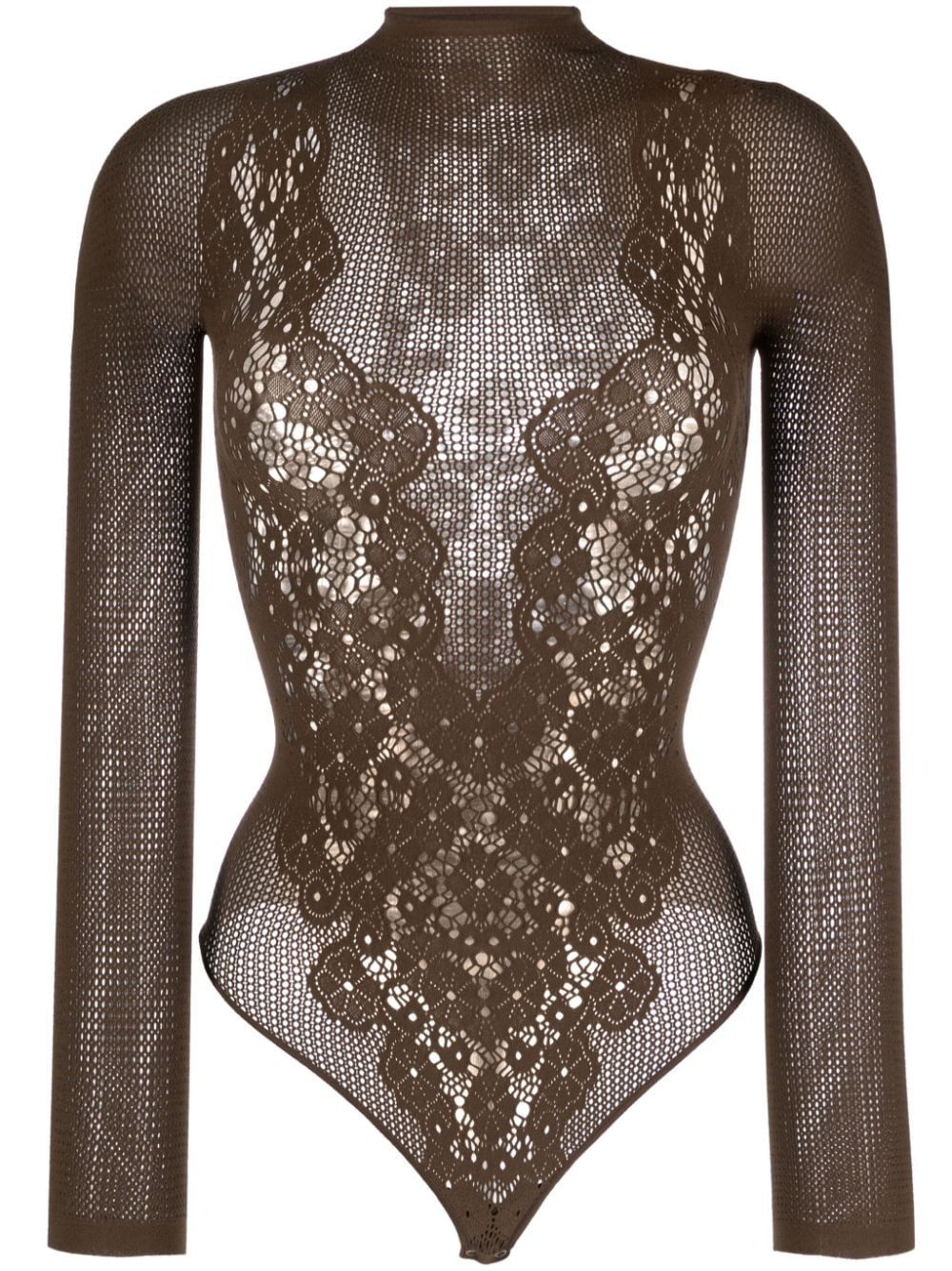 New SeasonWolfordlace-detail mesh bodysuit$335 | Farfetch Global