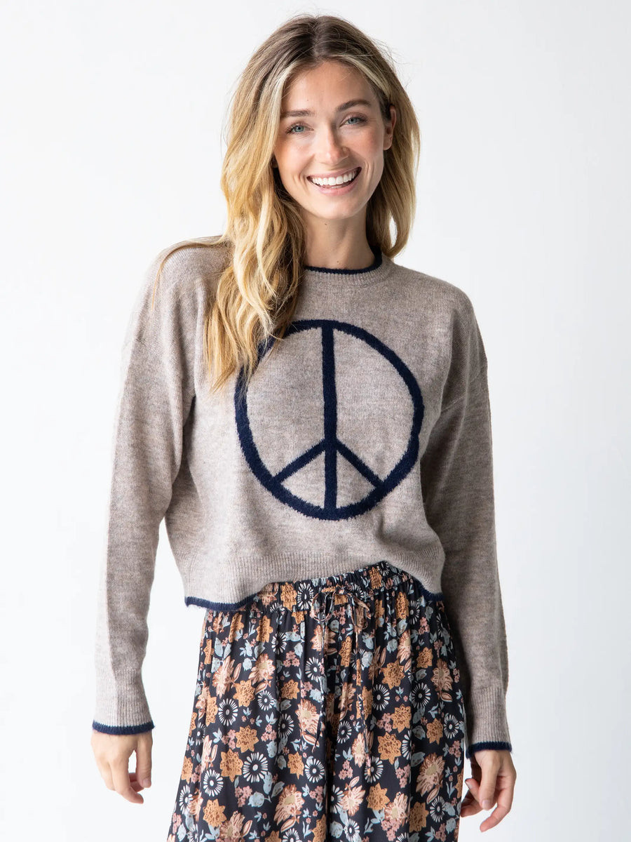 Intarsia Icon Sweater - Cocoa Peace | Natural Life