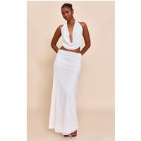 White Mesh Maxi Skirt | PrettyLittleThing US