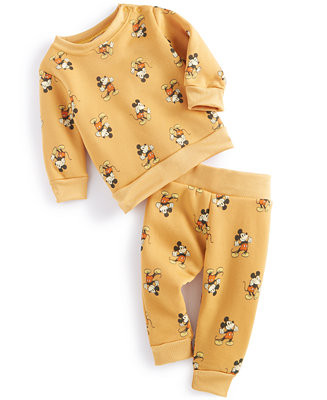 Disney Baby Mickey Mouse-Print Sweatshirt and Jogger Pants, 2 Piece Set - Macy's | Macy's