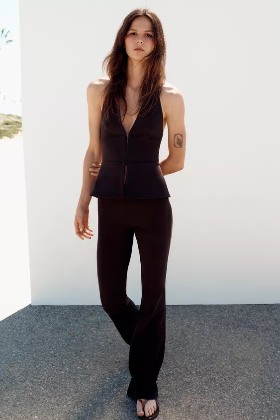 STRETCH FLARE TROUSERS | Zara UK