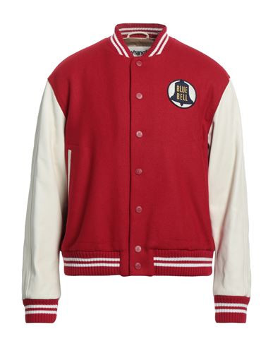 Gant X Wrangler Man Jacket Red Size L Wool, Polyester, Polyamide, Calfskin | YOOX (US)