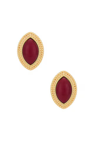 Heaven Mayhem Wine Earrings in Burgundy & Gold from Revolve.com | Revolve Clothing (Global)