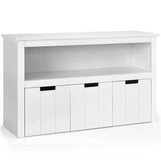 Kid Toy Storage Cabinet 3-Drawer Chest with Wheels Large Storage Cube Shelf | The Home Depot