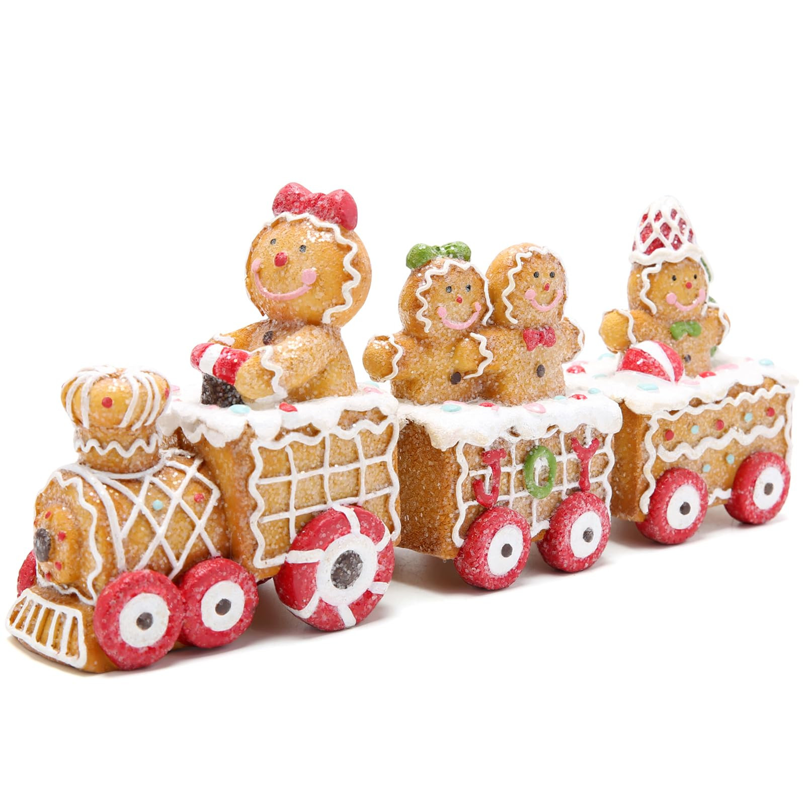 Hodao Christmas Decorations Indoor Home Decor Christmas Gingerbread Man Small Train Figurines Win... | Amazon (US)