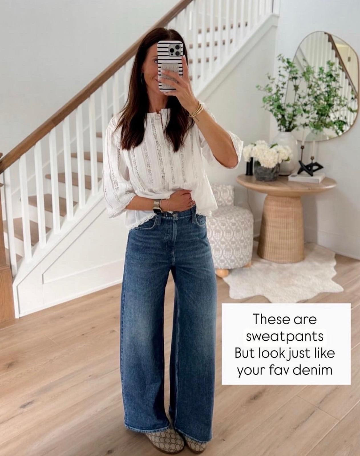 These don't look like sweatpants at all, but they're honestly the most comfortable jeans I've worn.

#LTKOver40 #LTKSaleAlert