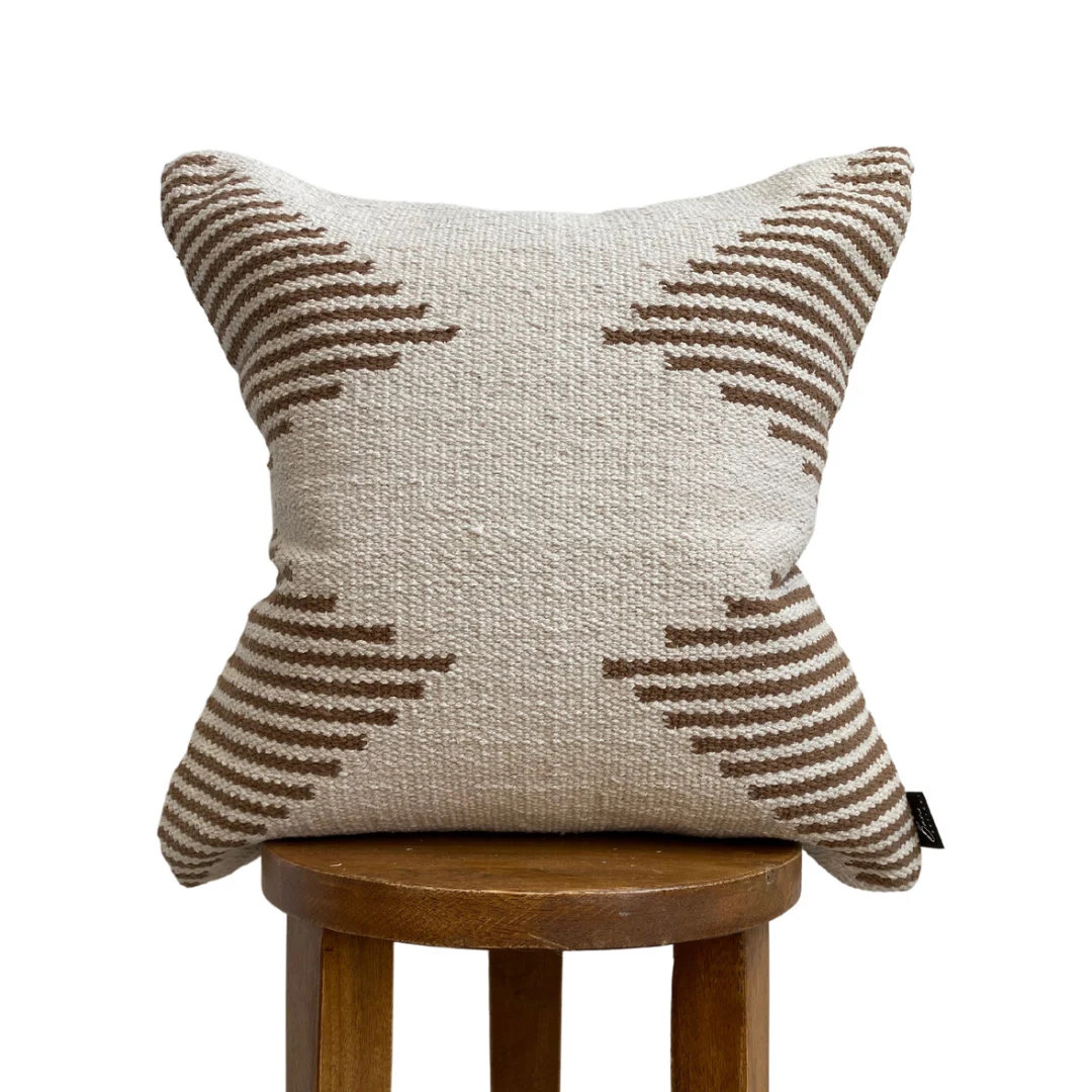 Brown Striped Pillow Cover, Striped Throw Pillow, Boho Modern Pillow Cover, Boho Accent Pillow, B... | Etsy (US)