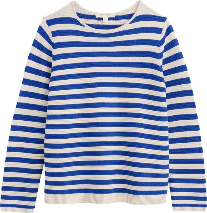 Seasalt Cornwall Makers Stripe Rib Organic Cotton Sweater | Nordstrom | Nordstrom