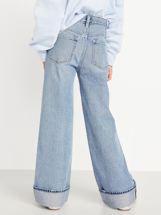 High-Waisted Baggy Wide-Leg Jeans for Girls | Old Navy | Old Navy (US)