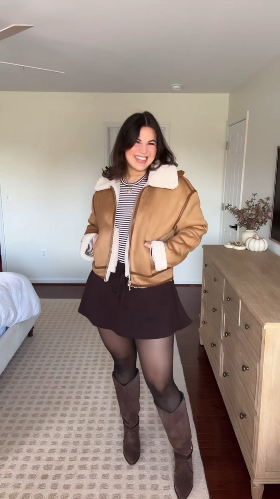 Thanksgiving Outfit Idea!

Sizes:
Pajamas top/bottoms - large 
Bralette - xl 
Tights - xl
Stripe top - xl
Skort - xl 
Jacket - xl 
Boots - 10 wide calf
Perfume : dossier floral lavender


#LTKSeasonal #LTKMidsize #LTKHoliday