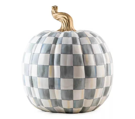 MacKenzie- Childs Large Size Signature Check Pumpkin - QVC.com | QVC