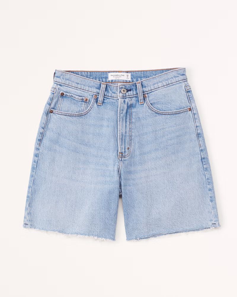 Women's Curve Love High Rise 7 Inch Dad Short | Women's Bottoms | Abercrombie.com | Abercrombie & Fitch (US)