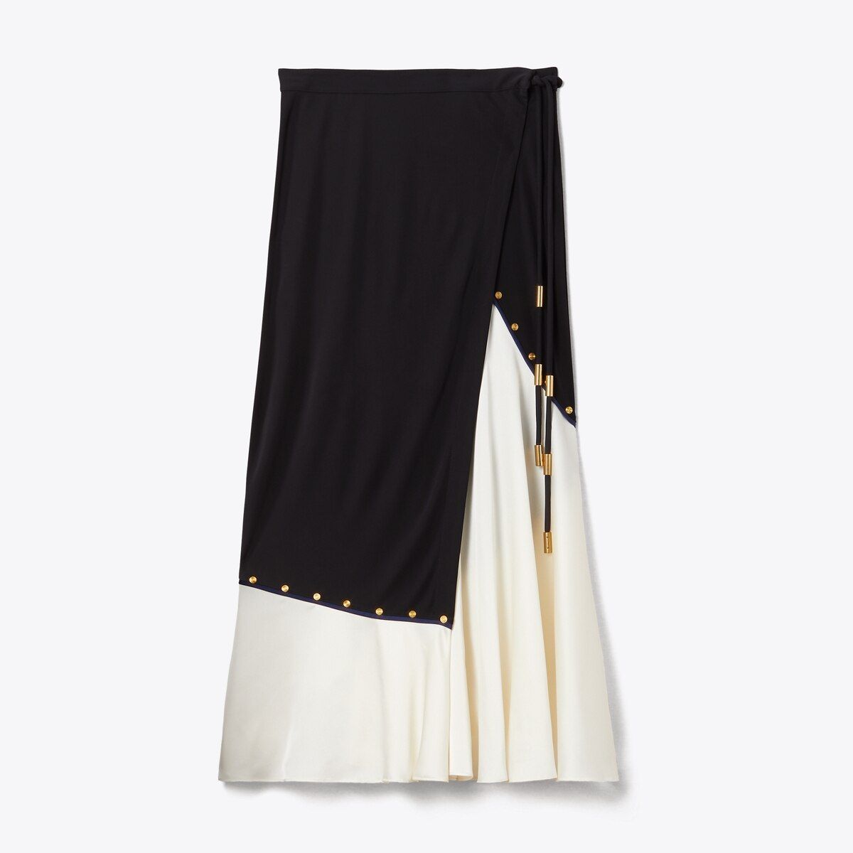 Mixed-Material Wrap Skirt | Tory Burch (US)