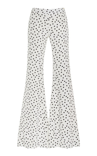 Exclusive Zaoua Polka-Dot Silk Flared Pants | Moda Operandi (Global)
