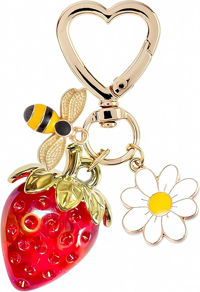 SIGZKK Cute Cherry Strawberry bag charms keychain purse accessories charm for women handbags Kawa... | Amazon (US)