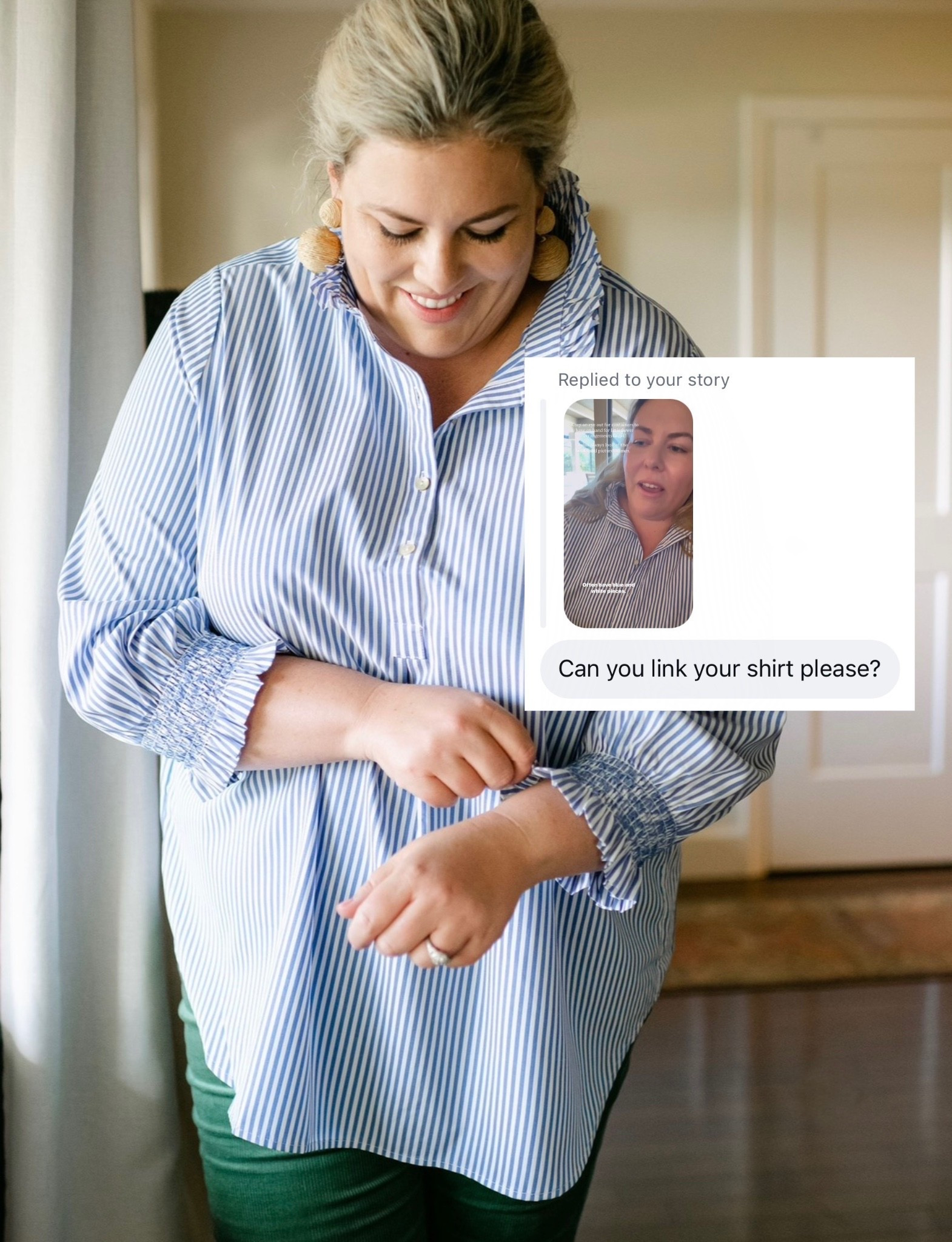 Size inclusive and plus size friendly blue and white stripe shirts for fall!

#LTKNYFW #LTKPlusSize #LTKWorkwear
