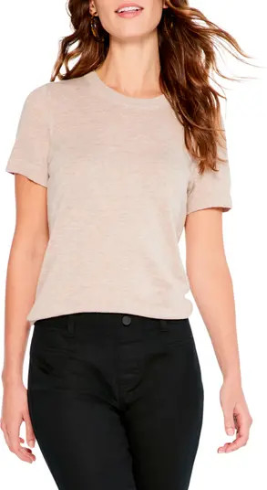 NIC+ZOE Crewneck Short Sleeve Cotton Blend Sweater | Nordstrom | Nordstrom