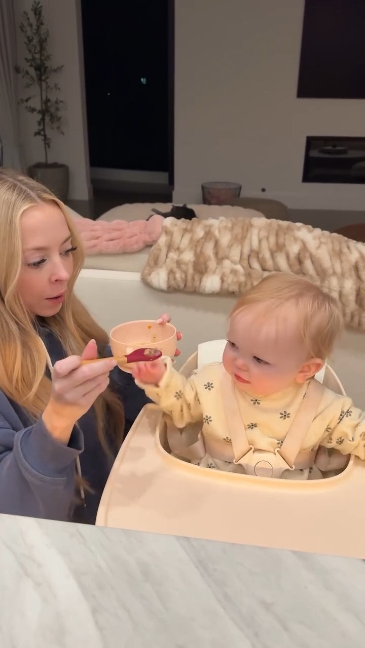 Ellie trying my white bean soup that i ate every night for a month when I was pregnant! So curious to see how she would react to some of my other cravings!

#LTKFamily #LTKWatchNow