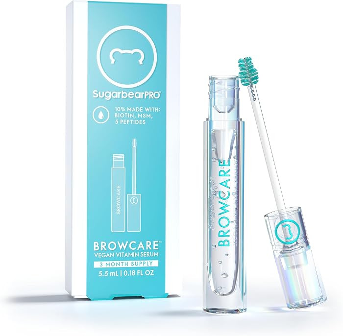 SugarbearPRO BrowCare Vitamin Serum with Peptides MSM and Biotin | Vegan Formula | 3 Month Supply... | Amazon (US)