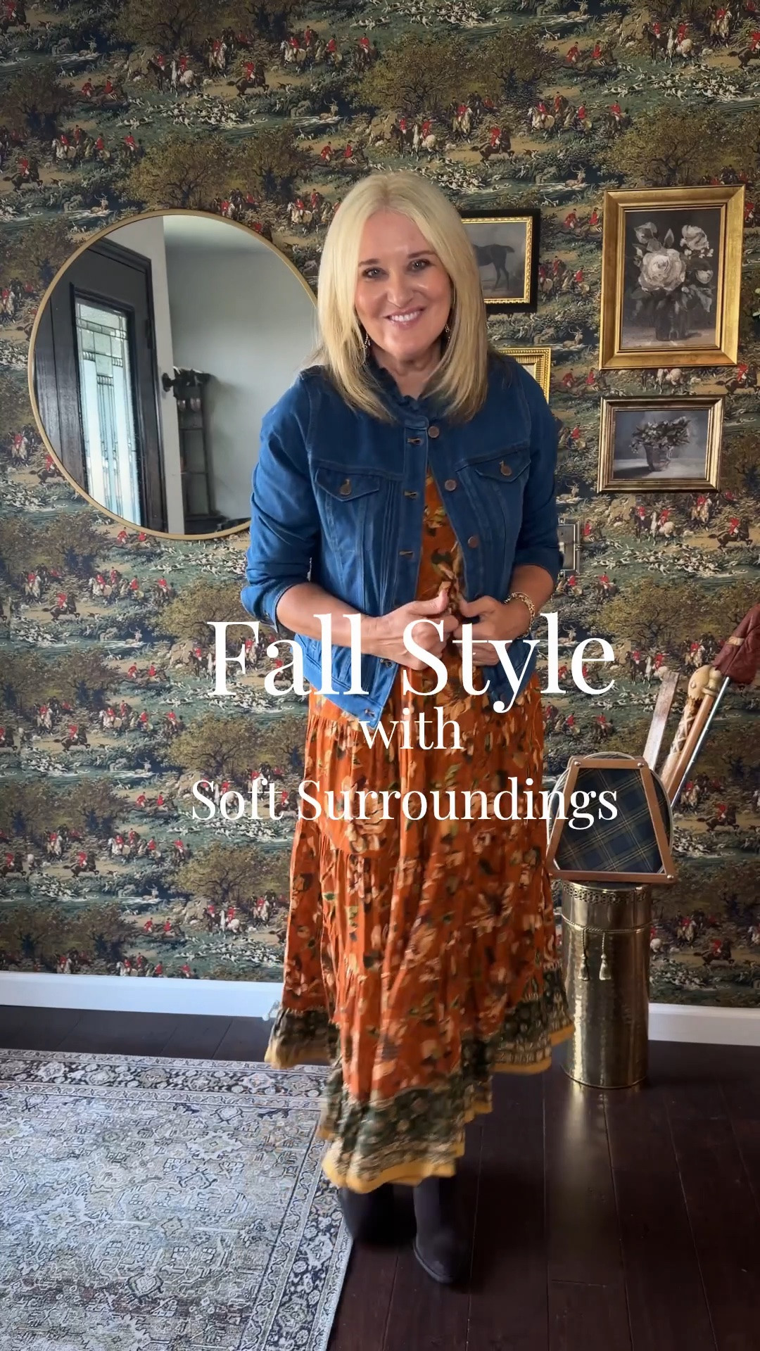 Fall style with Soft Surroundings!  The colors, the texture…Fall is just around the corner! 
Small in dress
Small in jacket