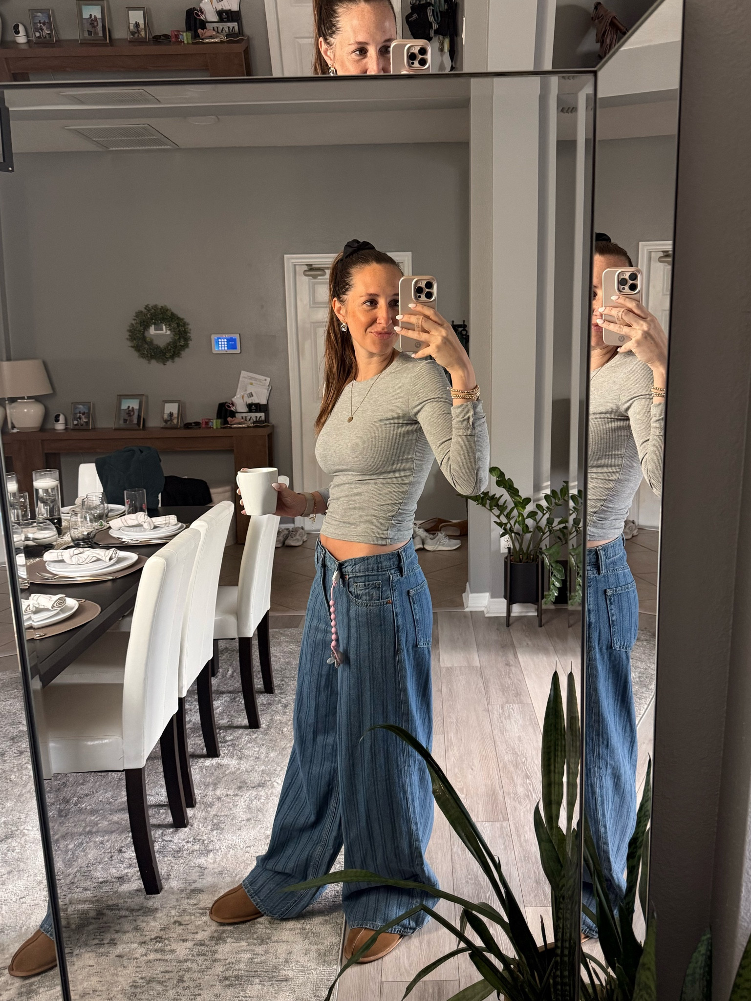 Took this bc the binky is the whole aesthetic but then I decided I needed to share the jeans!! 

#LTKWorkwear #LTKmomlife #LTKootd