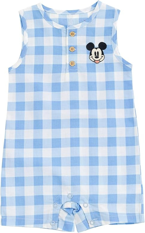 Disney Mickey Mouse Sleeveless Romper Newborn to Toddler | Amazon (US)