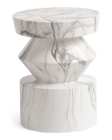 Marble Look Accent Table | TJ Maxx