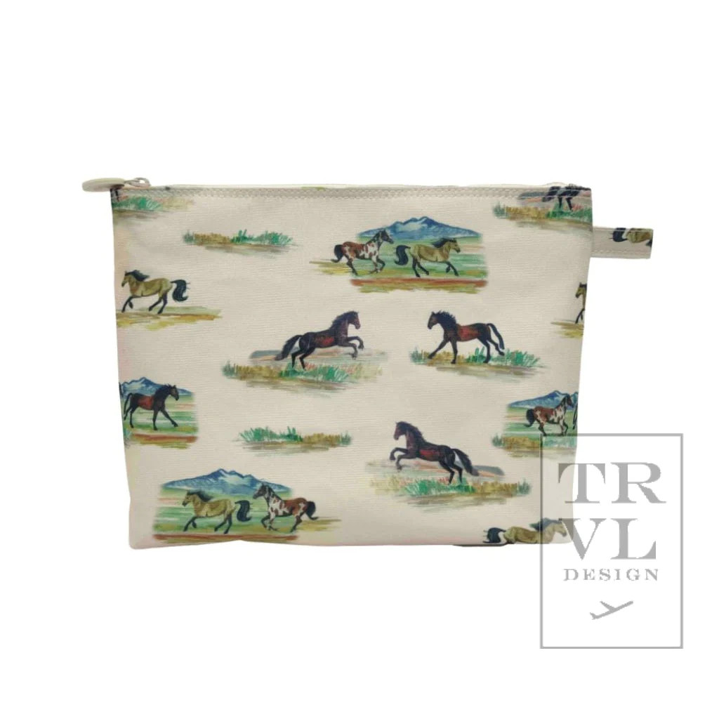 BIG ZIP - Large Cos bag WILD HORSES  NEW! | TRVL DESIGN