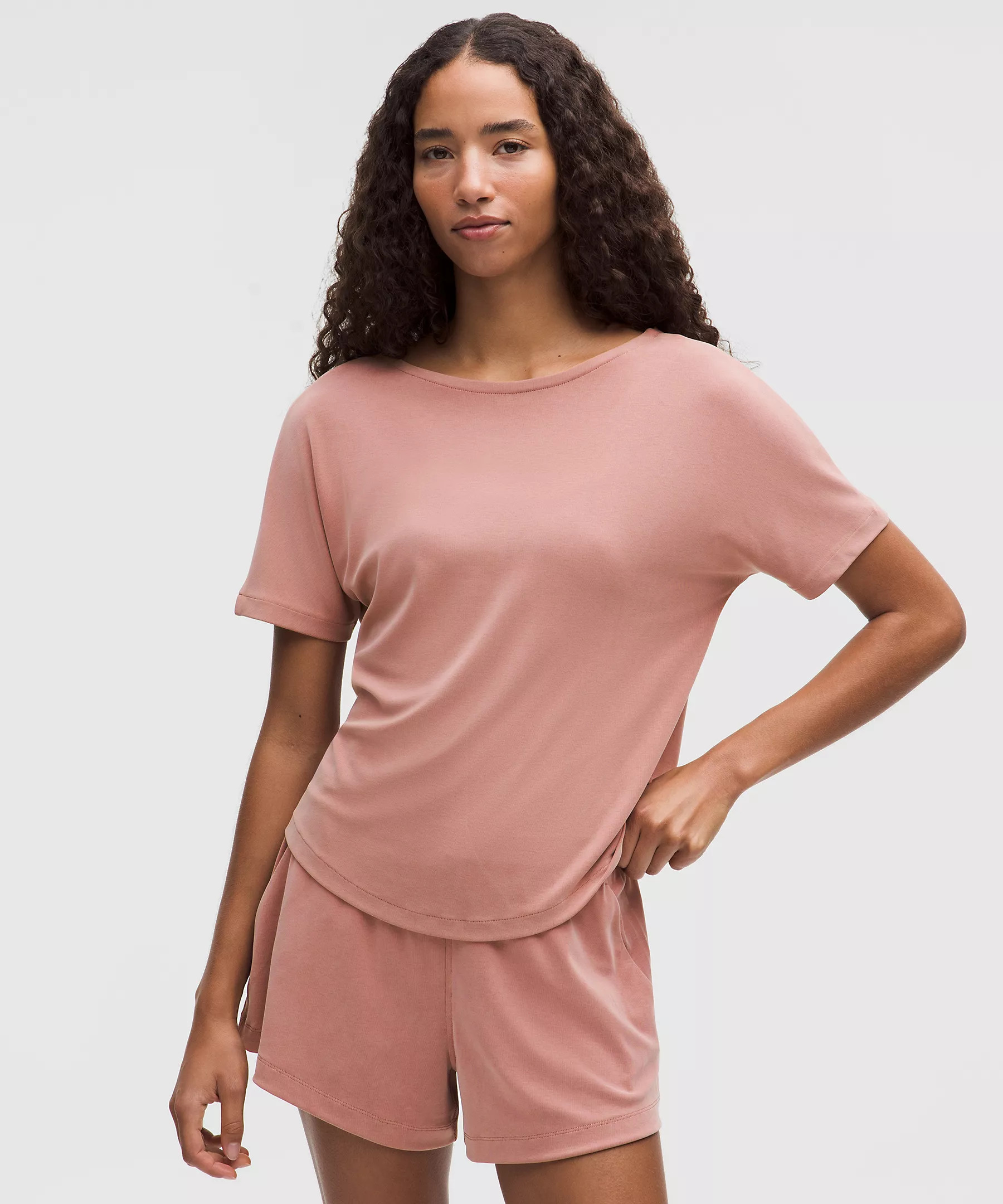 Drapey Softstreme Boatneck Short-Sleeve Shirt | Lululemon (US)