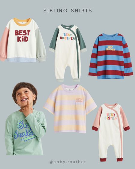 Sibling shirts! 

Brother shirts, sister shirts, toddler fashion, kids fashion, kids sale, hm find, hm kids, baby pjs

#LTKfamily #LTKkids #LTKbaby
