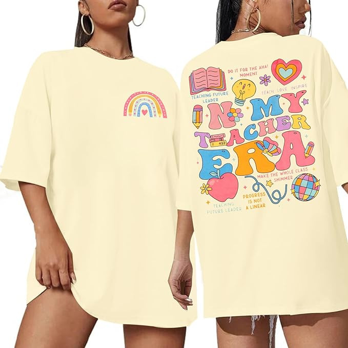 Teacher Shirt Women in My Teacher Era Shirt Back to School Tshirt Kindergarten Teacher Shirt Funn... | Amazon (US)