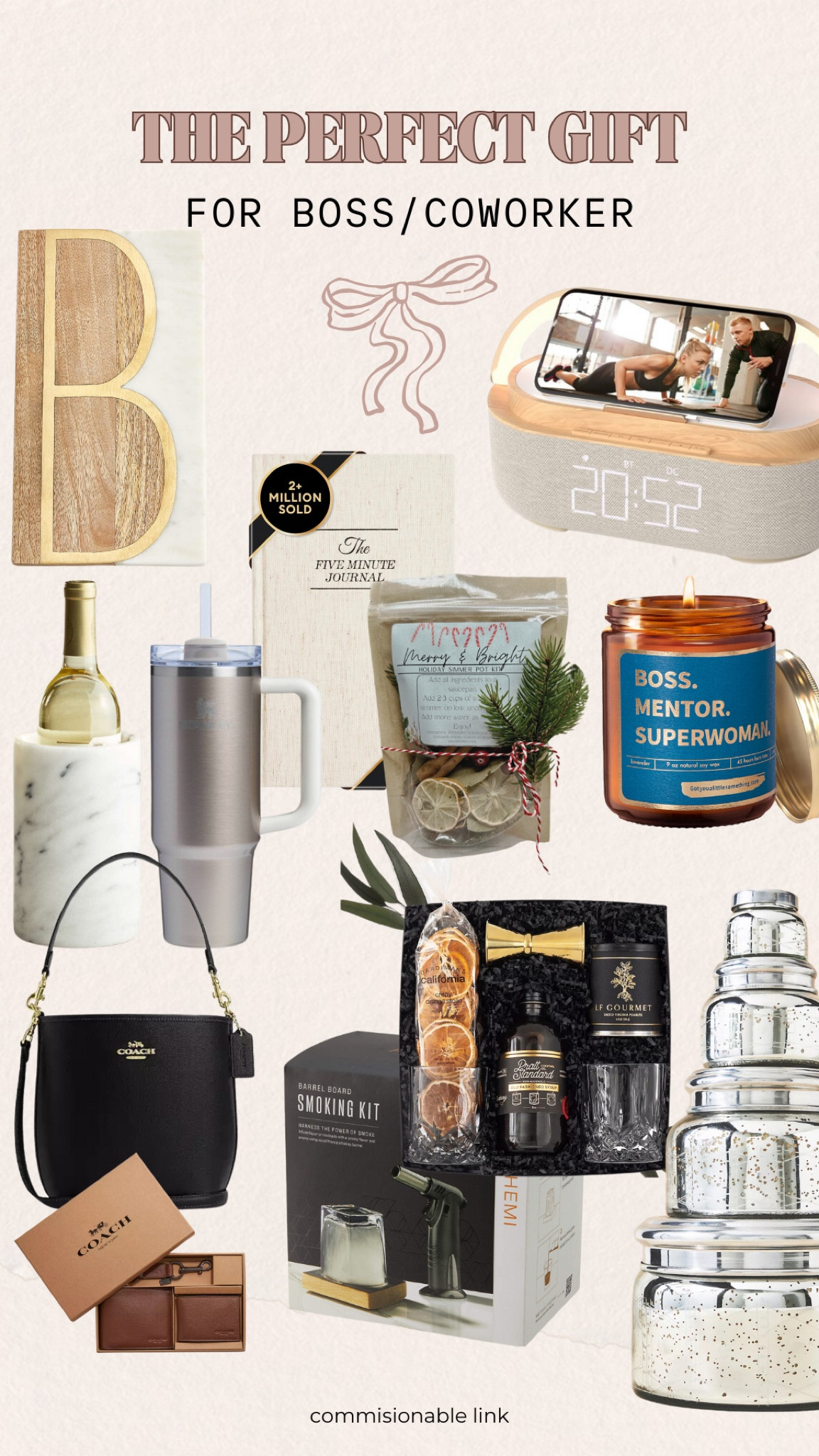 Gift ideas for your boss or coworker gifts!

	•	Gift ideas for boss
	•	Best gifts for boss
	•	Thoughtful gifts for boss
	•	Professional gifts for boss
	•	Unique gifts for boss
	•	Personalized gifts for boss
	•	Luxury gifts for boss
	•	Office gifts for boss
	•	Desk accessories for boss
	•	Customized gifts for boss
	•	Best Christmas gifts for boss
	•	Executive gifts
	•	Team gifts for boss
	•	Tech gifts for boss
	•	Practical gifts for boss
	•	High-end gifts for boss
	•	Boss appreciation gifts
	•	Best gifts for male boss
	•	Best gifts for female boss
	•	Last-minute gifts for boss
	•	Boss birthday gift ideas
	•	Customized office supplies for boss
	•	Gift sets for boss
	•	Corporate gift ideas
	•	Stylish gifts for boss
	•	Sentimental gifts for boss
	•	Eco-friendly gifts for boss

#LTKHoliday #LTKSeasonal #LTKGiftGuide