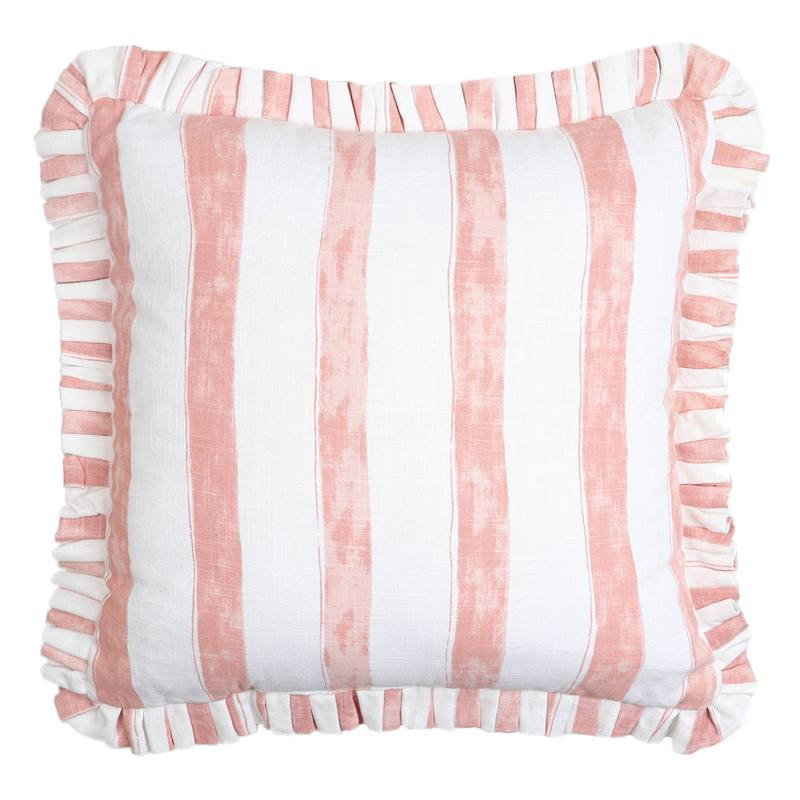 Mellow Rose Slub Throw Pillow with Ruffle, 20" | At Home