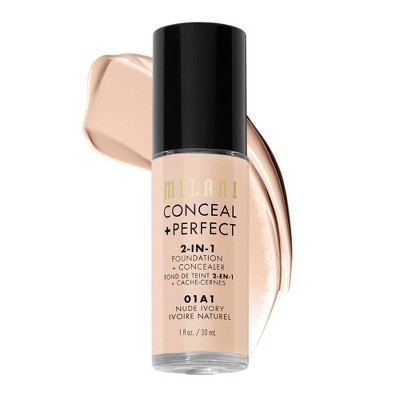 Milani Conceal + Perfect 2-in-1 Foundation + Concealer - 01A1 Nude Ivory - 1 fl oz | Target