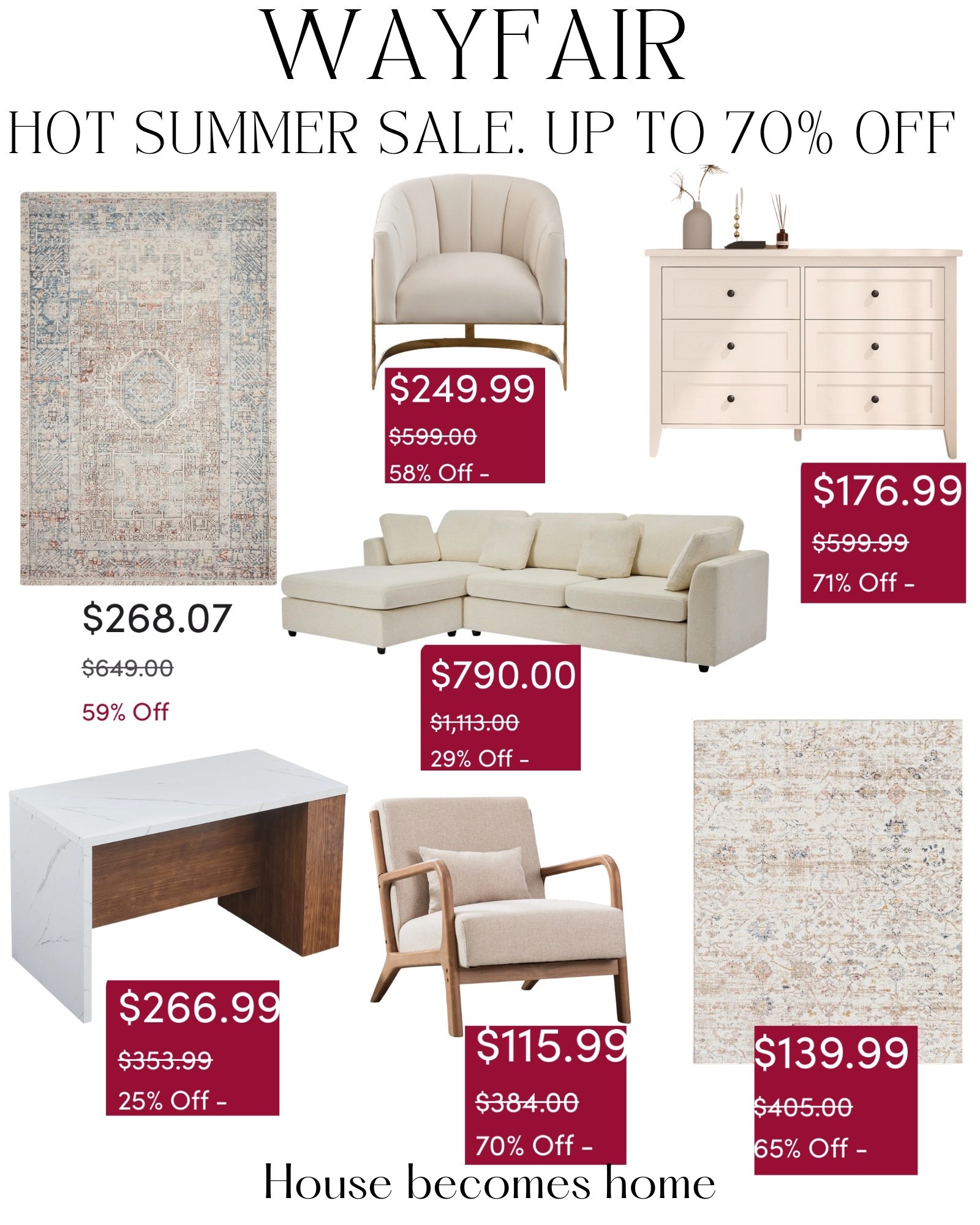 Wayfair hot summer sale! Up to 70% off!

#LTKSaleAlert #LTKHome #LTKSeasonal