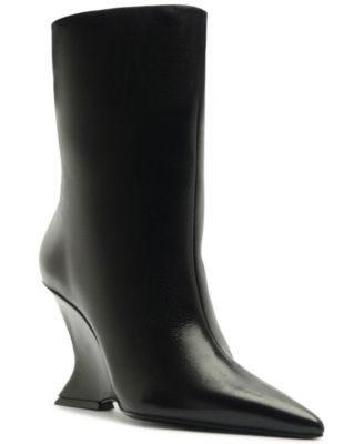 Schutz Women's Siena Wedge Dress Booties - Pecan Brown | Macy's