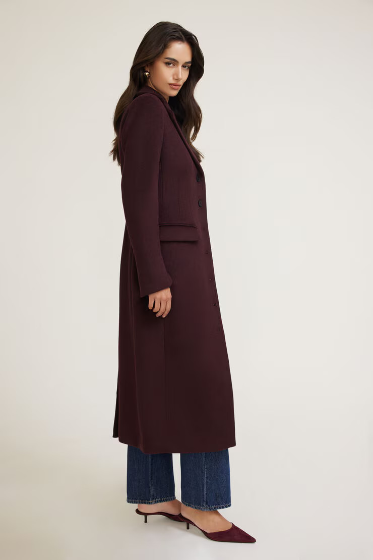 Cinched Wool Coat | Dynamite Clothing
