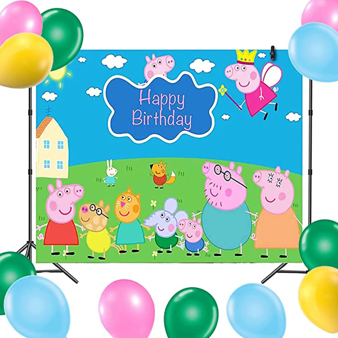 Pig backdrop for Birthday Party's | 59 x 35 inch in size | Great for Pig theme Birthdays! (Surpri... | Etsy (US)