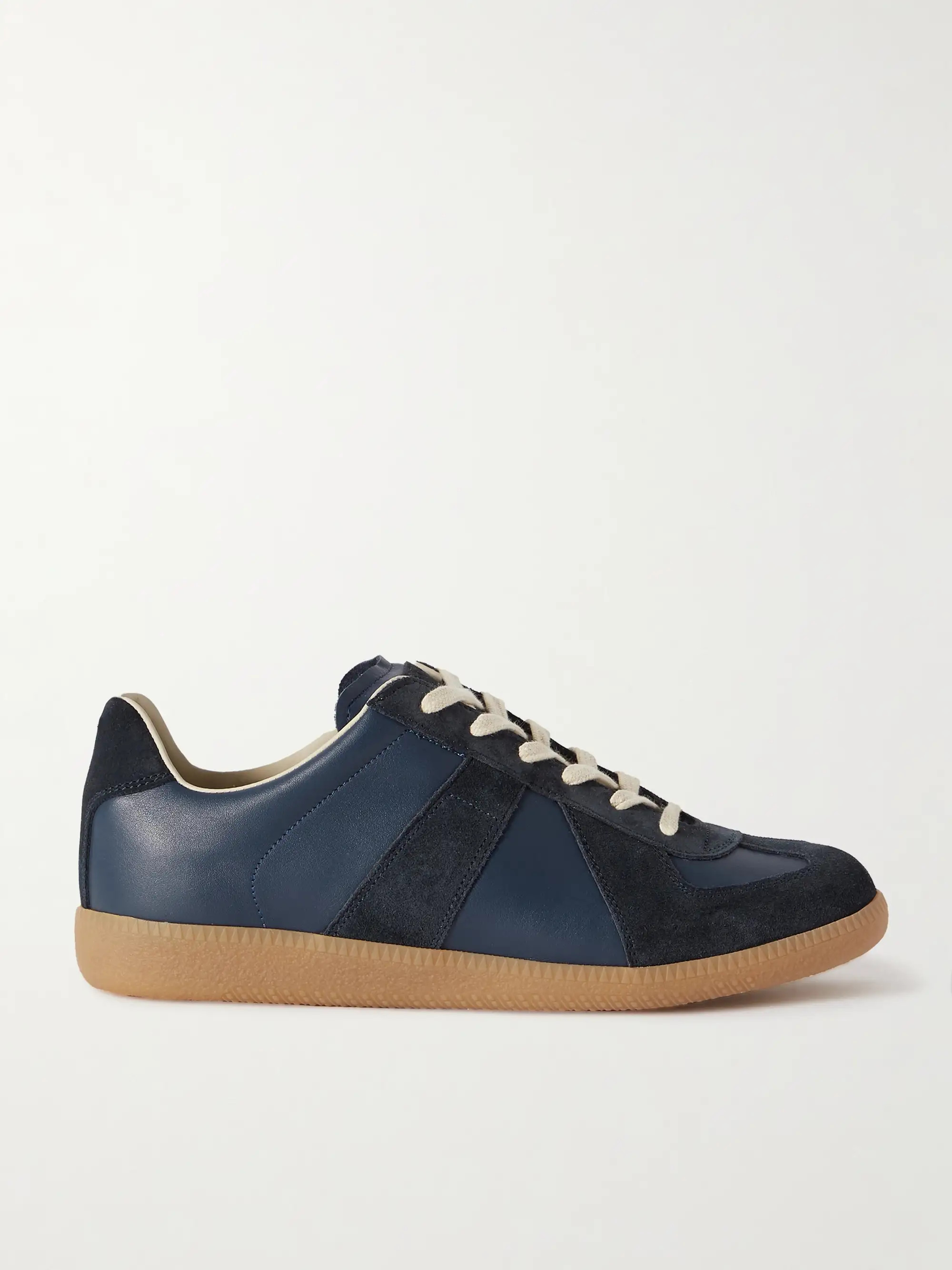 Replica leather and suede sneakers | NET-A-PORTER (US)